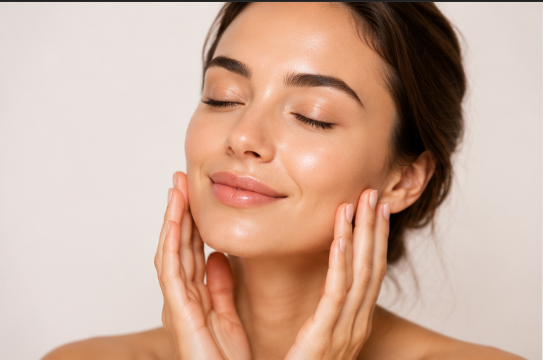 Glowing skin client at GlowSkin